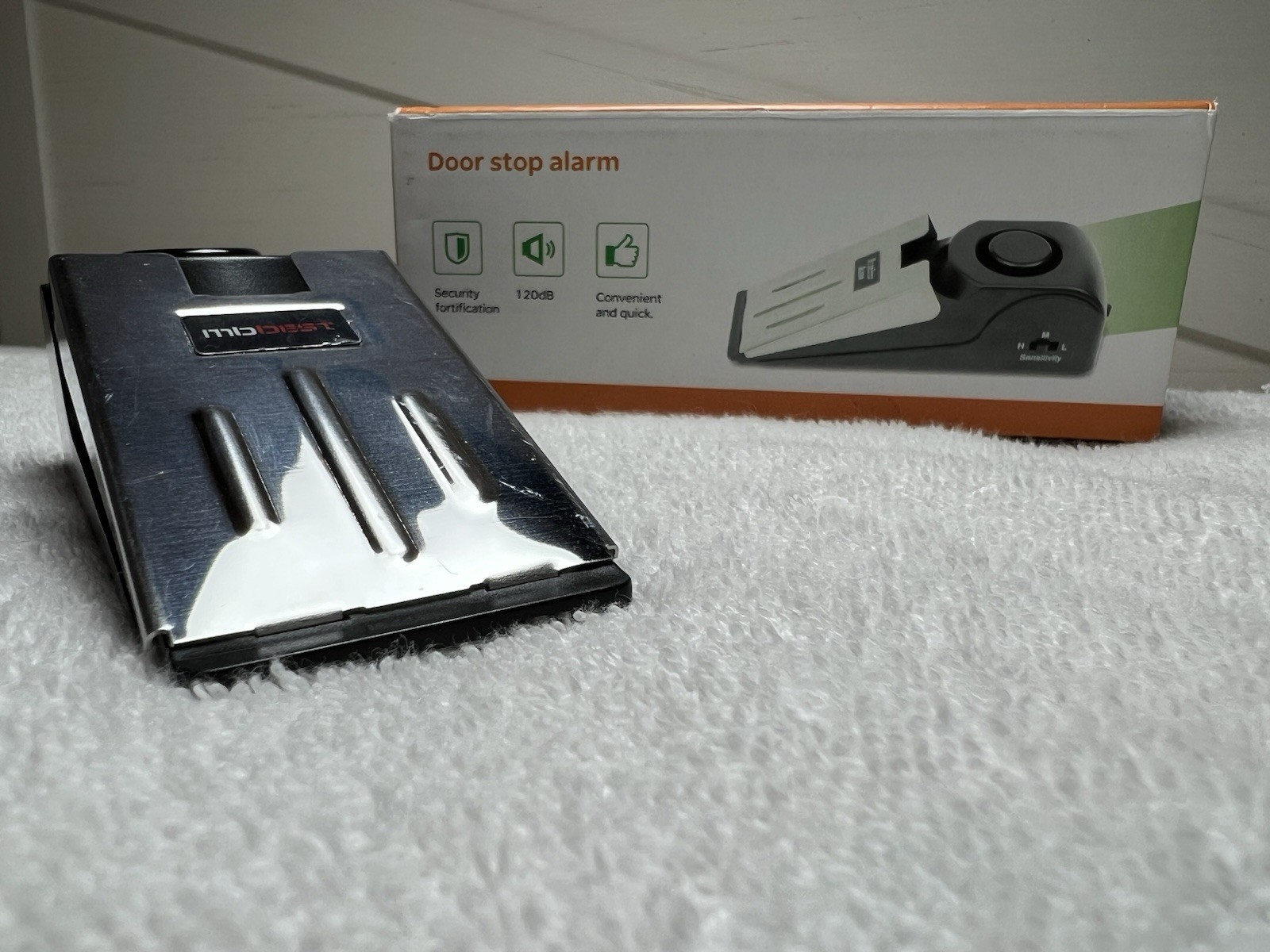RoHS Door Stopper Alarm 120 Db Loud Travelling Doorstop Home Apartment Hotel
