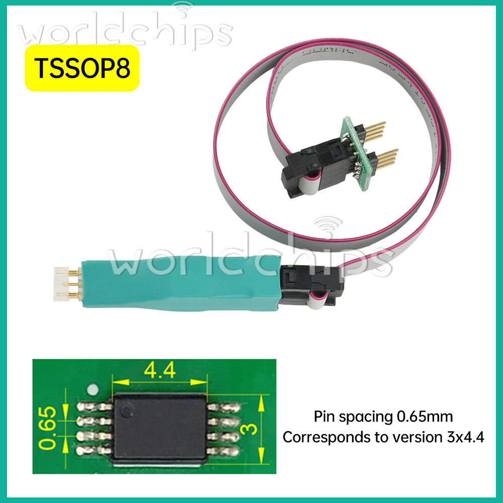 TSSOP8/MSOP8 Chip Spring Pin Burn Read Write Test Probe w/Program Download Cable
