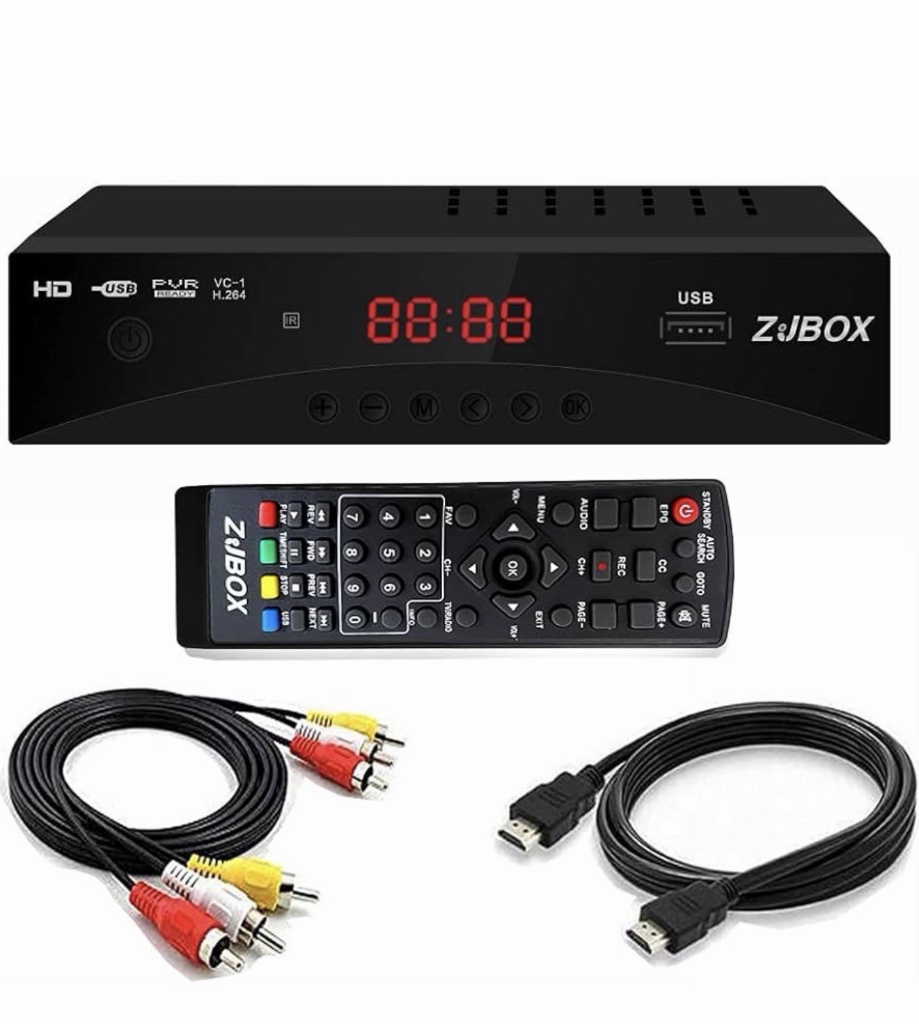 Digital Tv Converter Box ATSC Tv Tuner - ZJBOX for Analog HDTV Live 1080P HDMI
