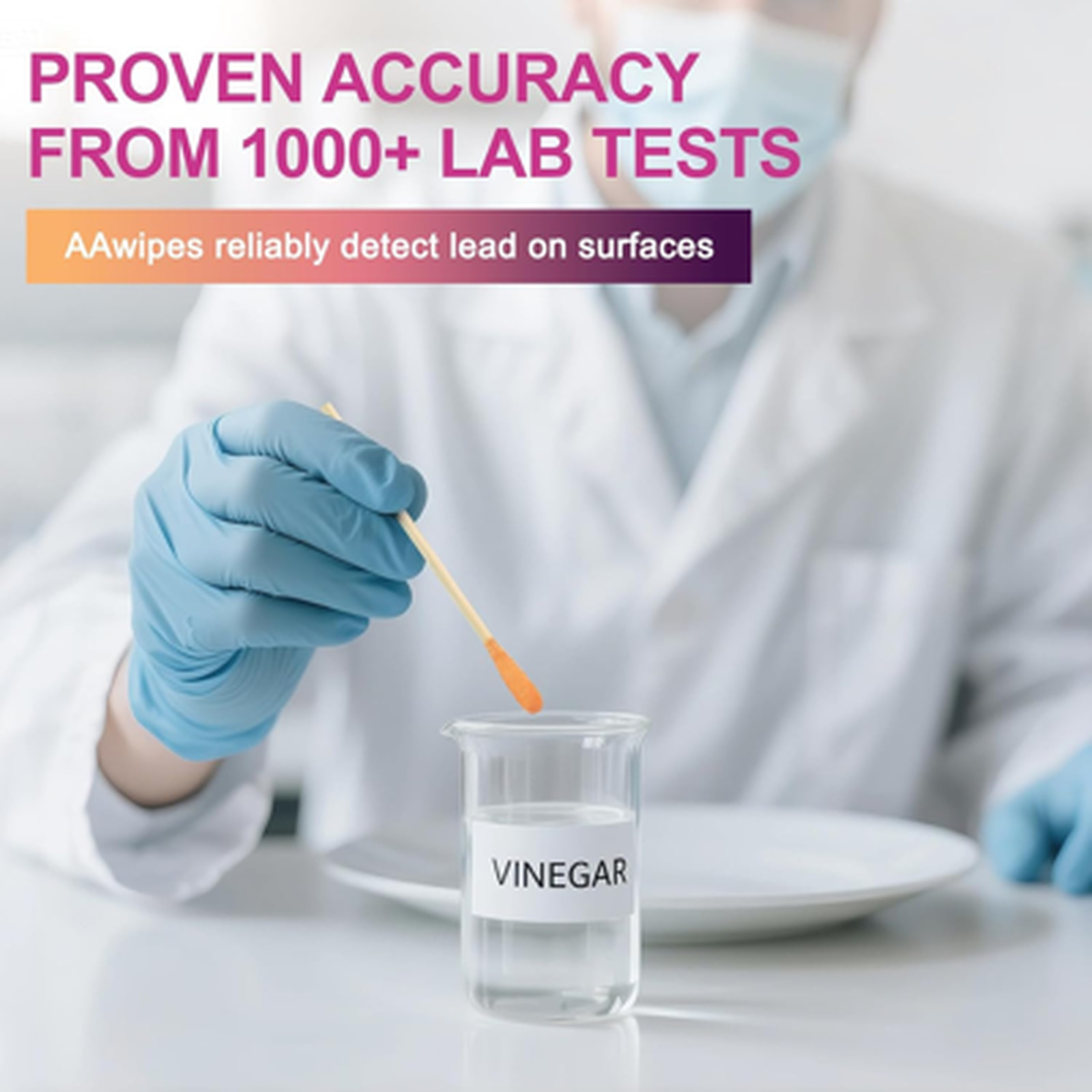 Lead Test Kit with 30 Swabs, Enhanced Lead Detection Formulation, Home Test for