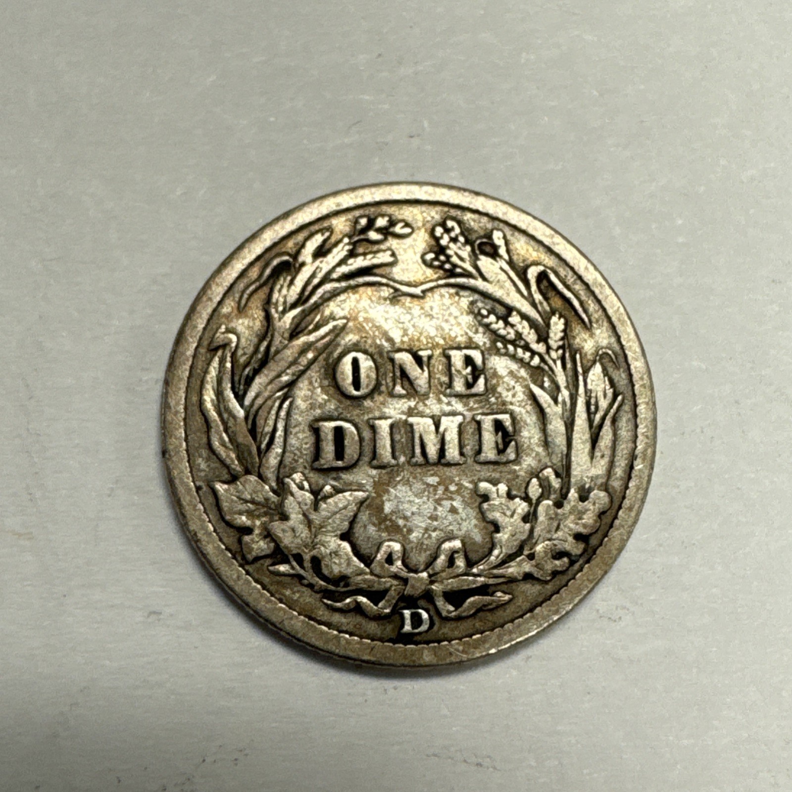 1910-D Barber Silver Dime VF