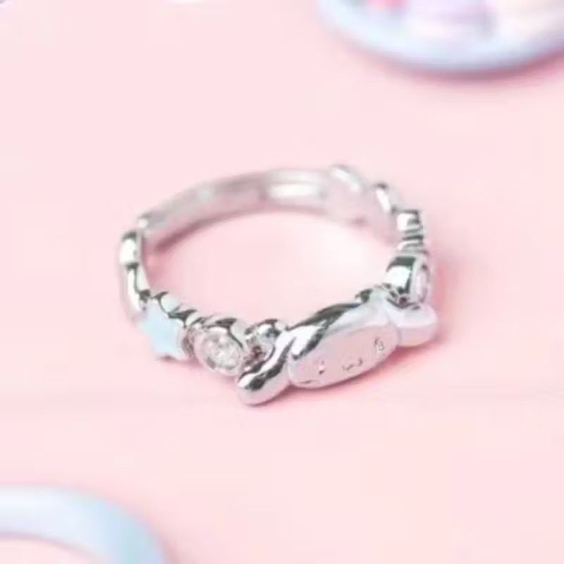 Sanrio Cinnamoroll Pastel Star Cute Dainty Adjustable Ring