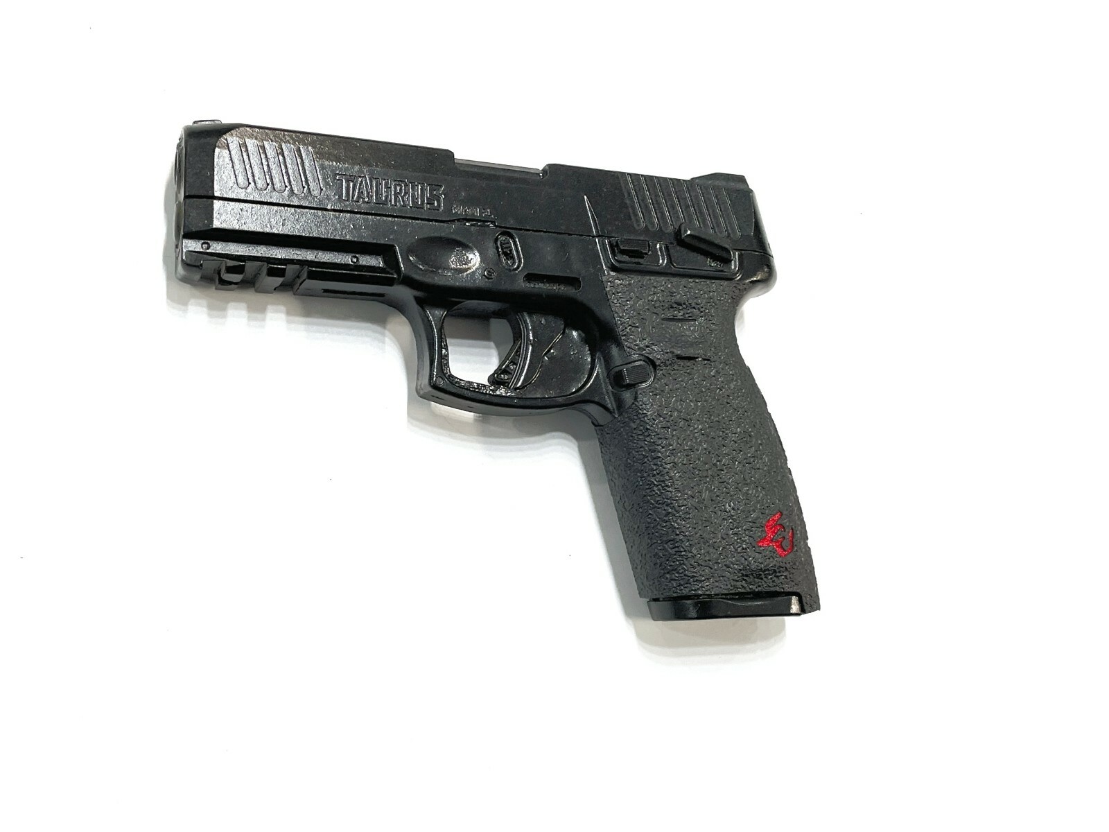 HANDLEITGRIPS Textured Rubber Gun Grip for Taurus G3 with Red Insert
