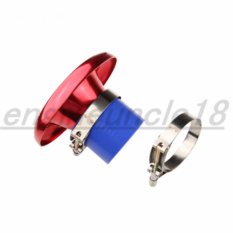 New Universal 3" Red Velocity Stack For Cold/ Ram Engine Air Intake/ Turbo Horn