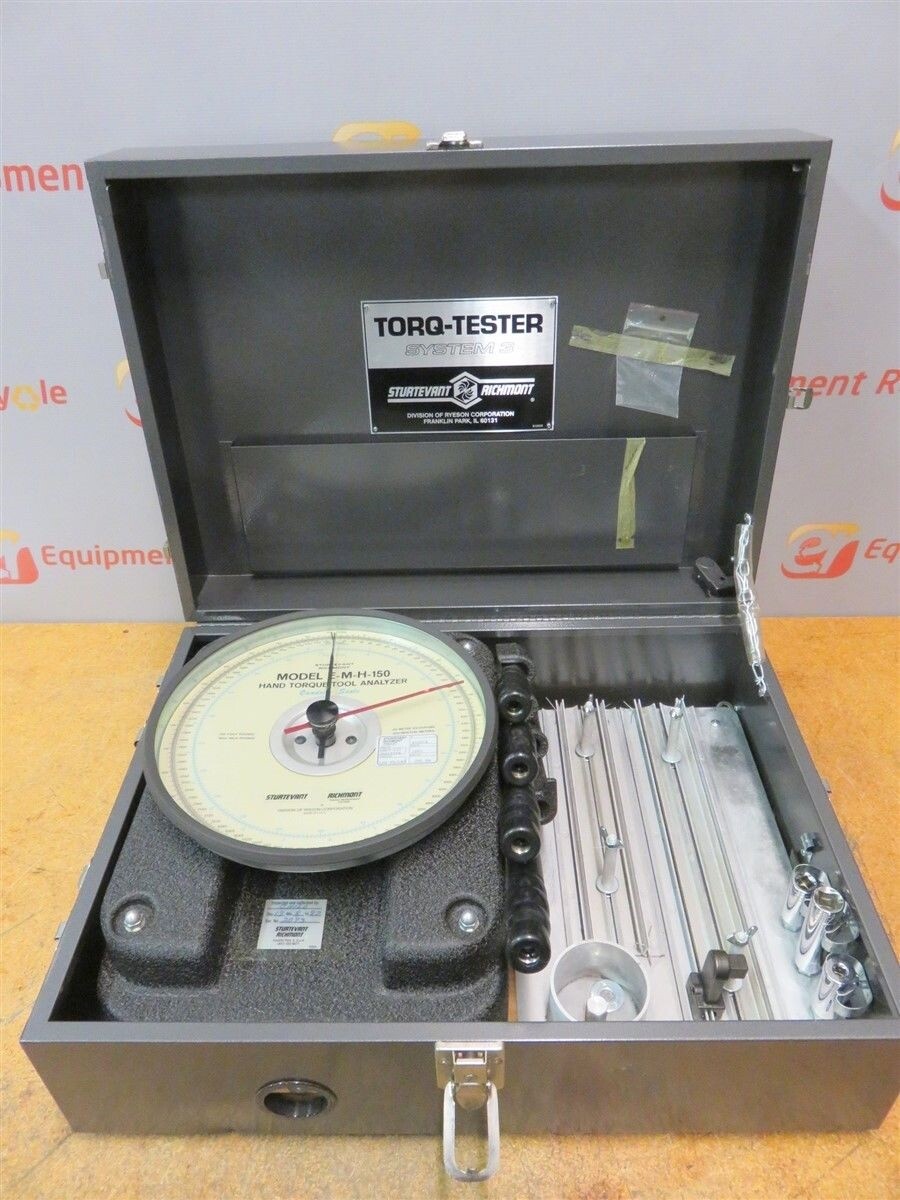 Torq-Tester E-M-H150 System 3 Sturtevant Richmont Hand Torque Tool Analyzer W7B