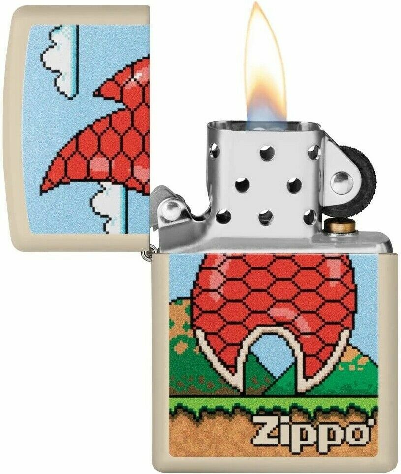 Zippo Windproof Lighter With 8 Bit Design Zippo Logo, 81554, New In Box