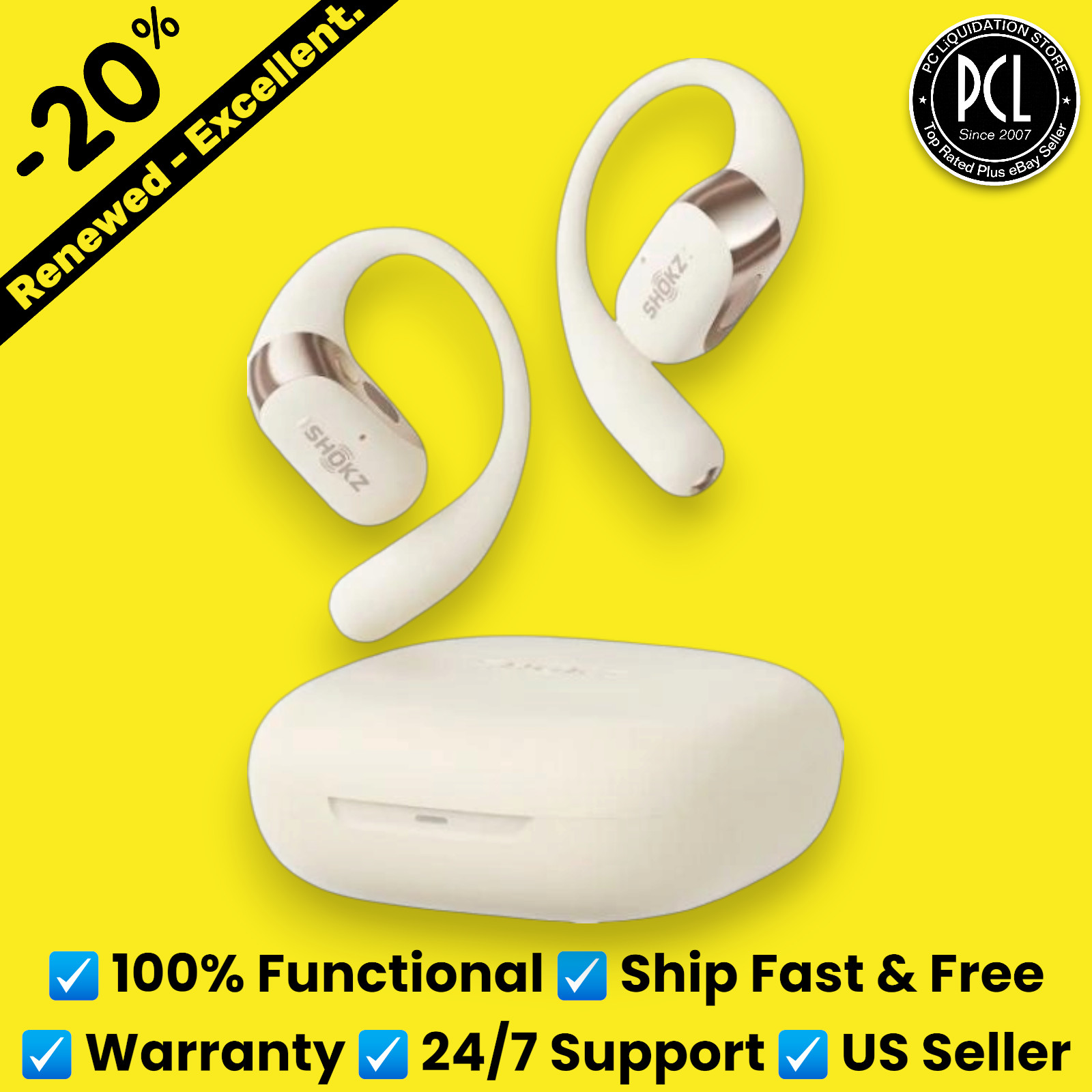 ✅ SEALED: Shokz OpenFit 2 Earbuds Open-Ear Design · True Wireless · Beige ✅