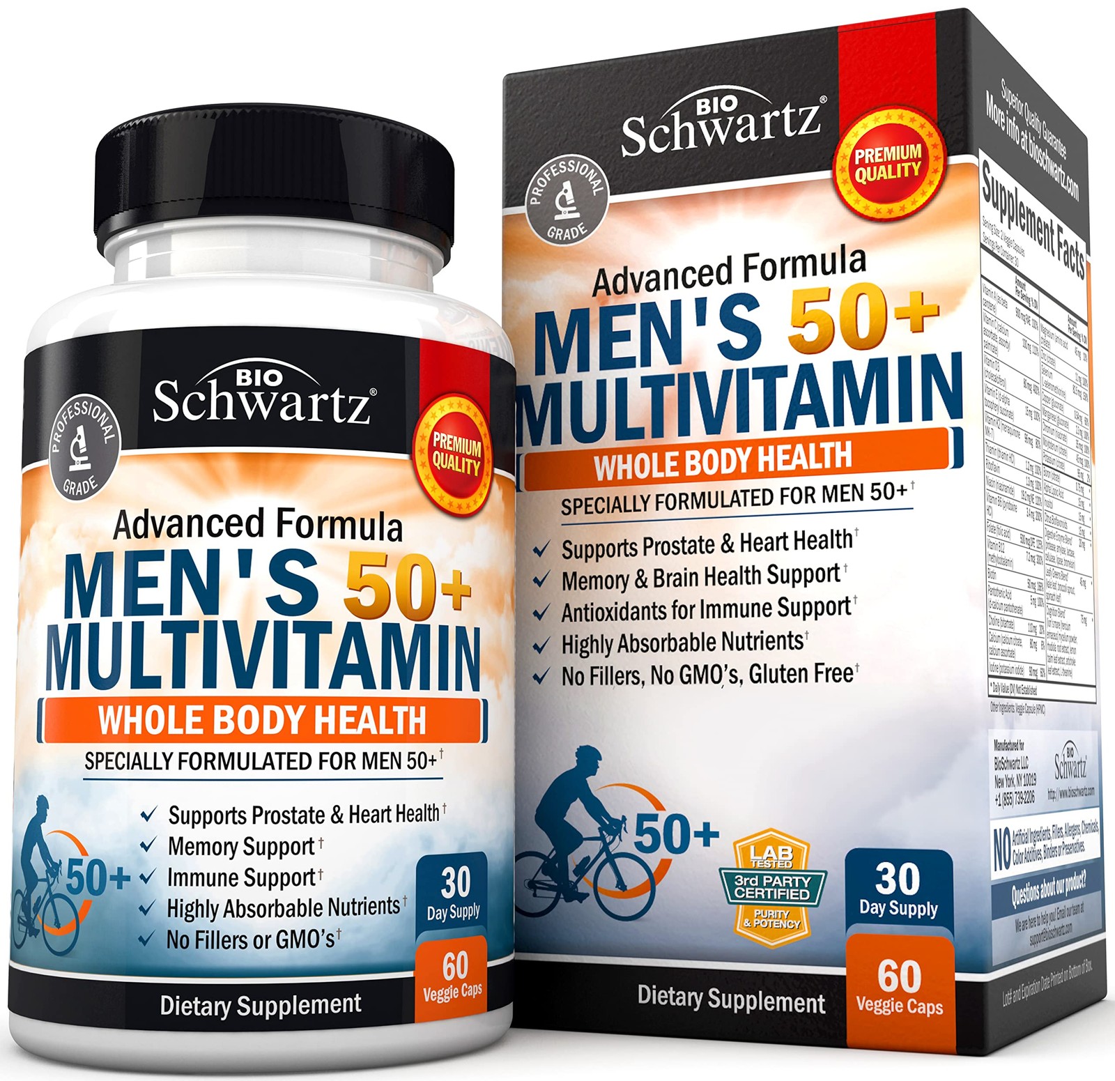 Once Daily Multivitamin for Men 50 and Over - 60 Count (Pack of 1), 50+