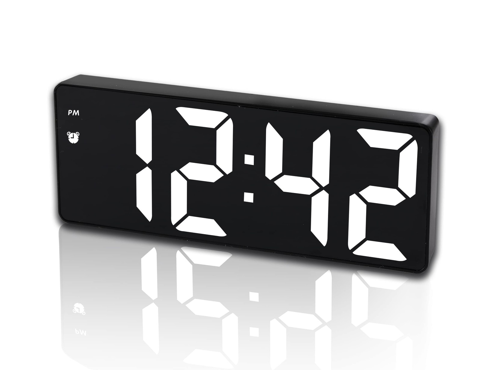 Digital Alarm Clock for Bedroom,Mirror Surface LED Electronic Clocks,Adjustab...