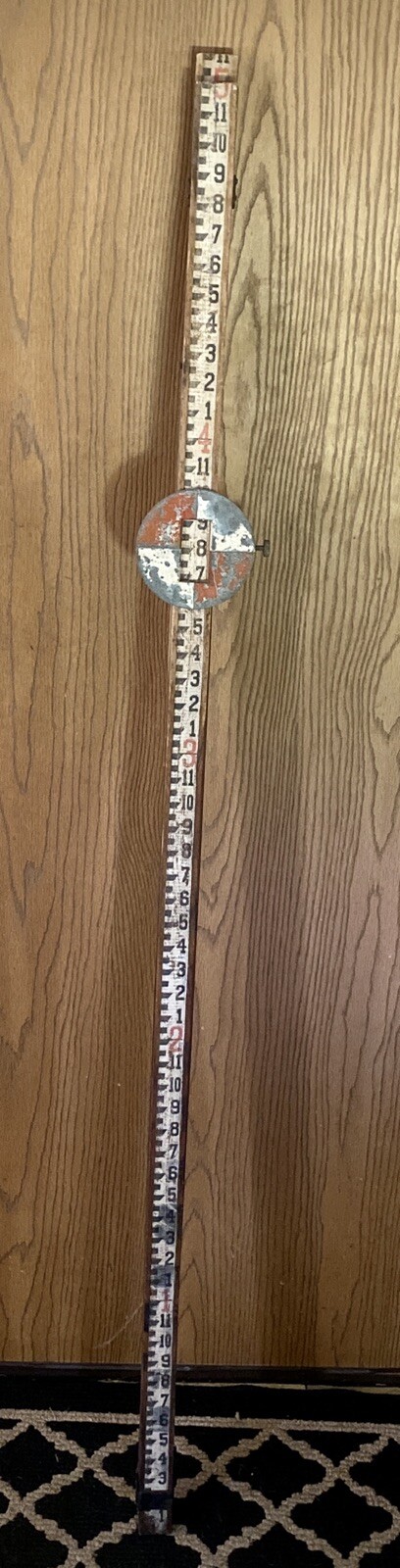 vintage grade rod transit survey measuring stick 10’