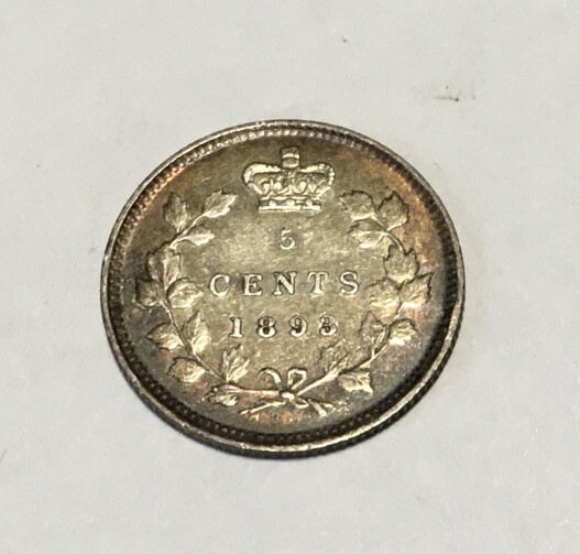 5c SILVER Canada 1893  XF