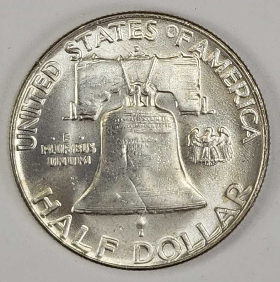 1954 D Franklin Half Dollar - Silver - Uncirculated Denver