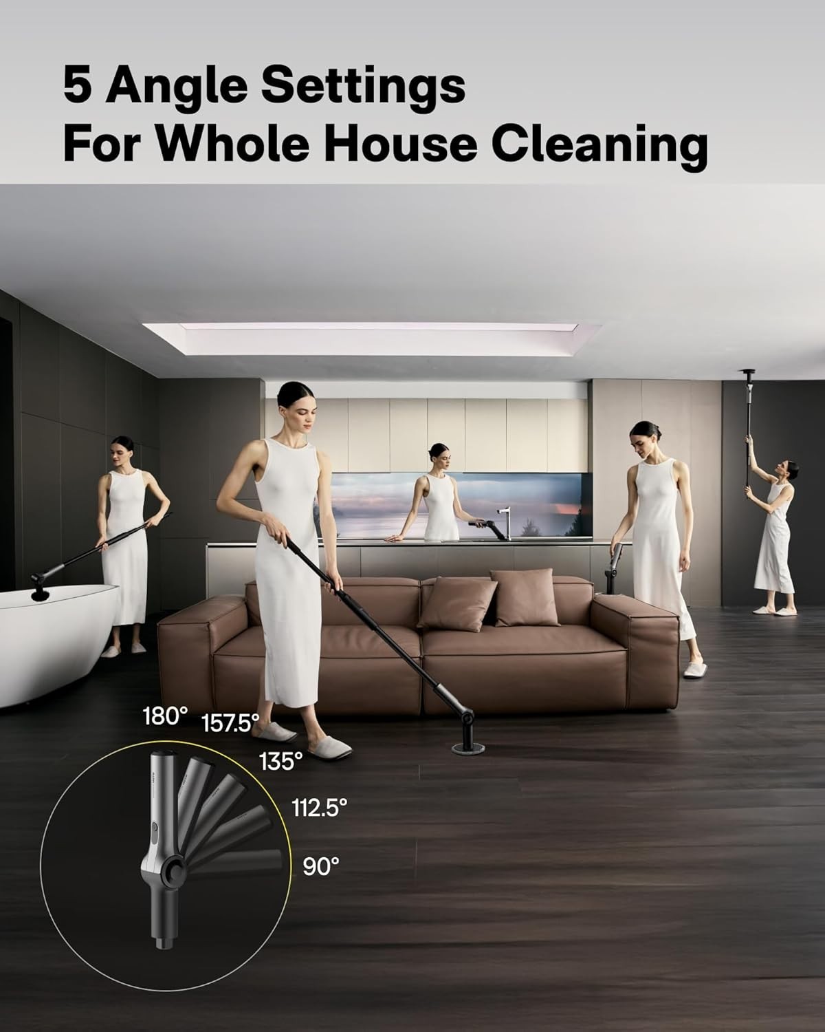 HOTO Flexi Cordless Electric Spin Scrubber, Adjustable Angle. NEW