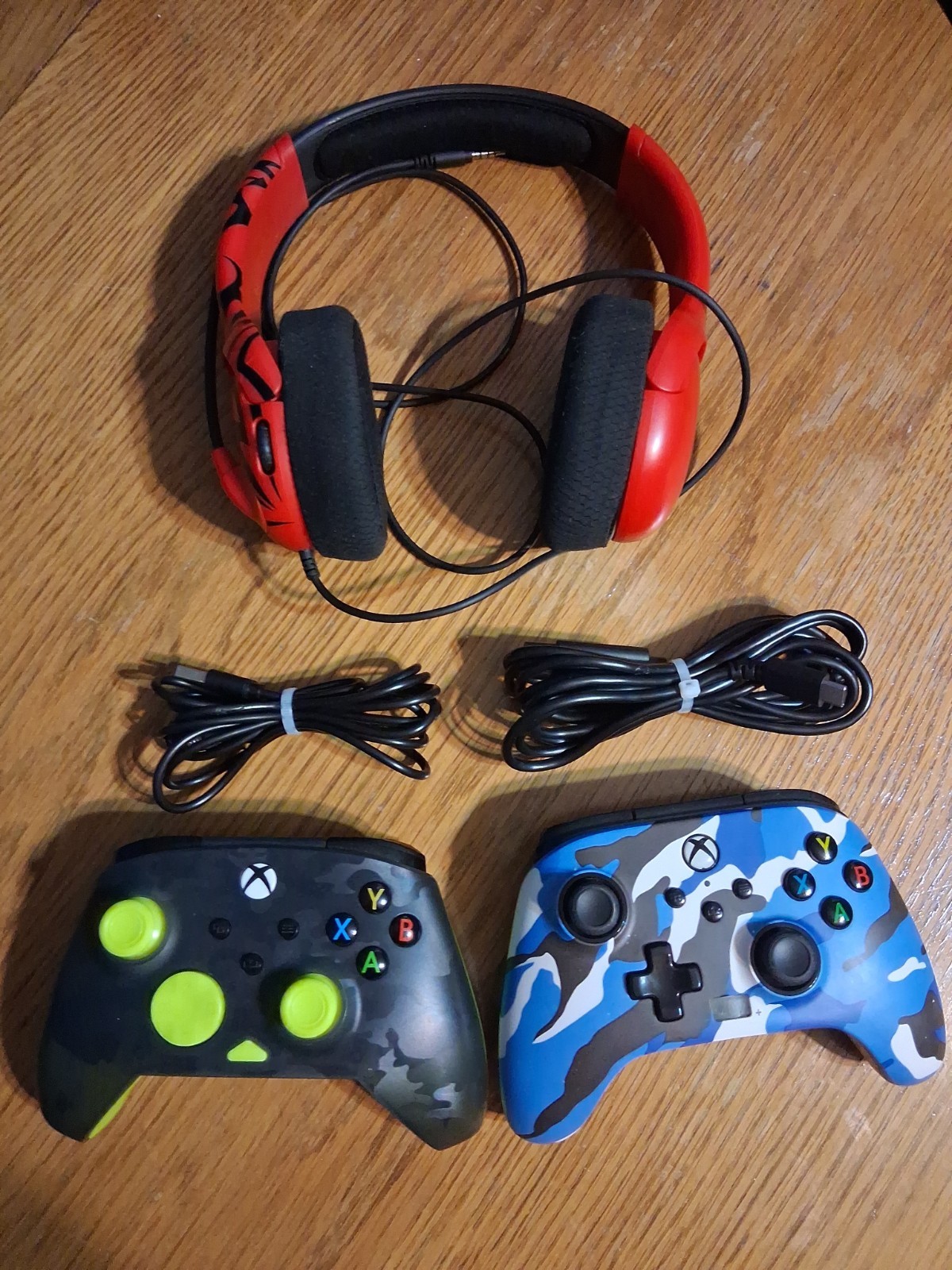 Xbox One Series X S Pc Wired Controller Bundle- Power A And Turtle Beach Camo...
