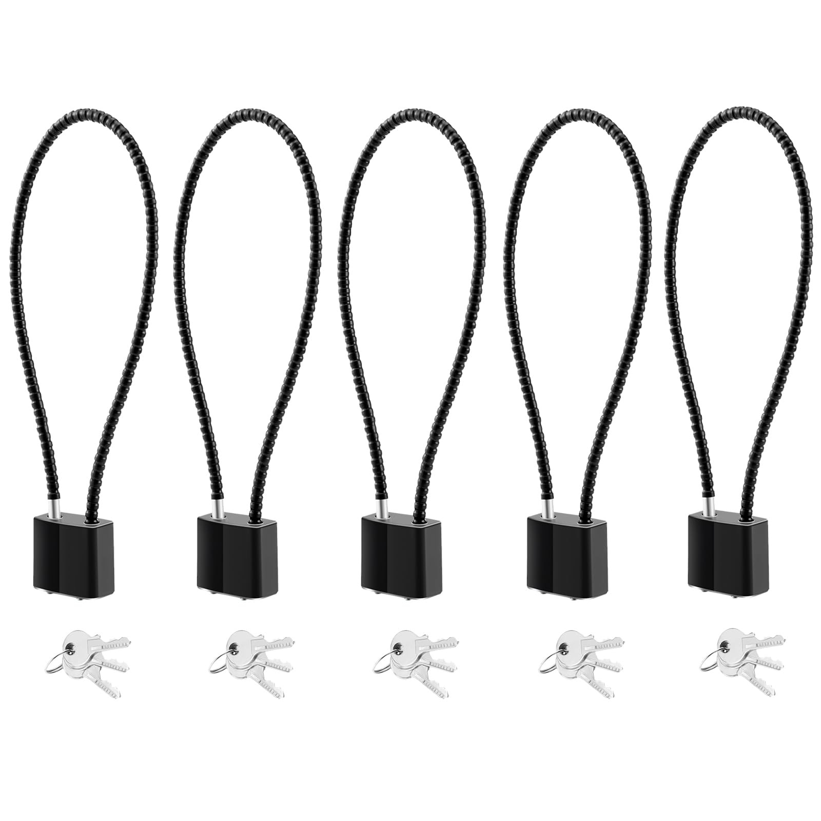 DELSWIN Gun Lock Cable with Keys - 15" Heavy Duty Motorcycle Helmet Lock, Gun...
