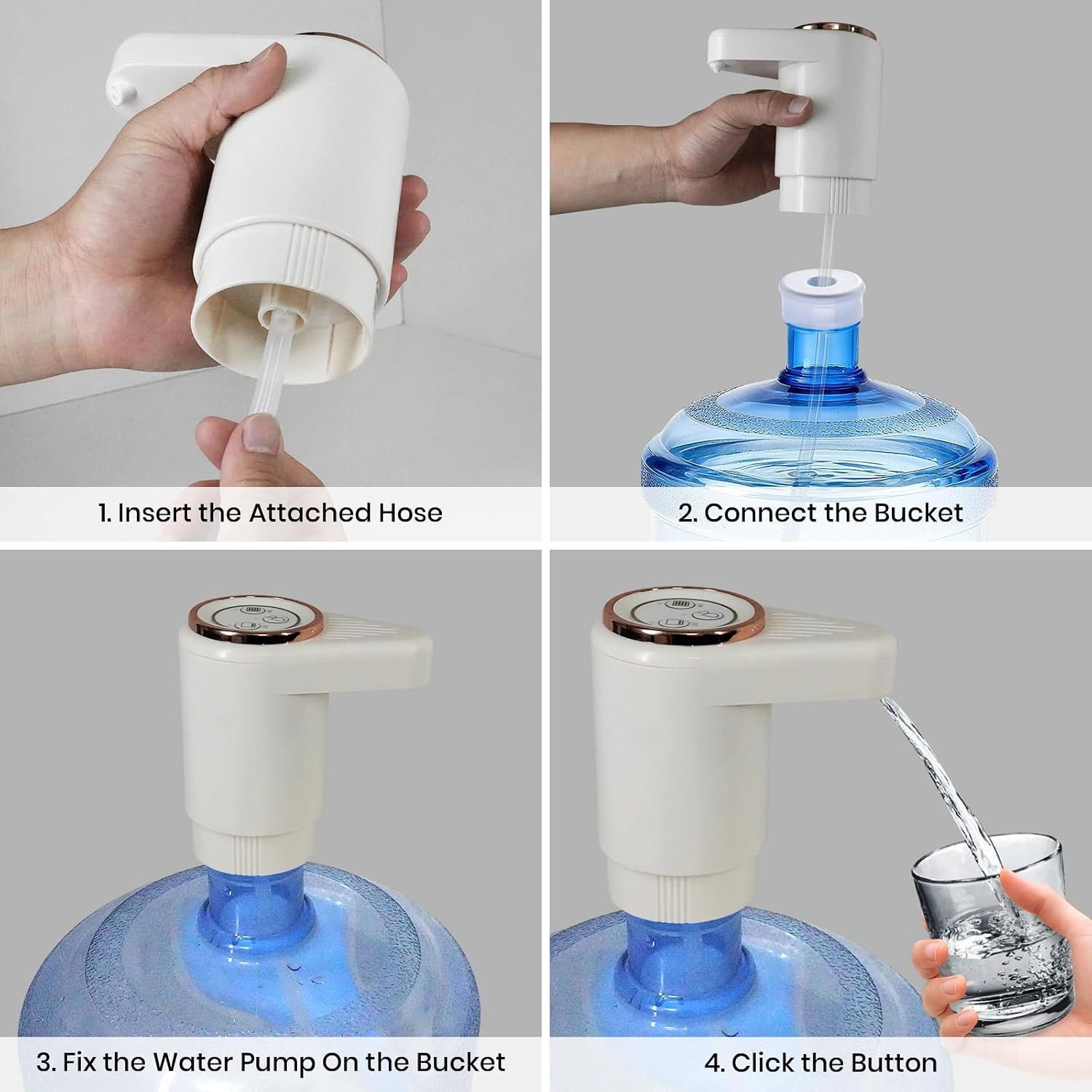 Water Dispenser for 5 Gallon Bottle,Automatic Water Pump,Portable USB Charging E