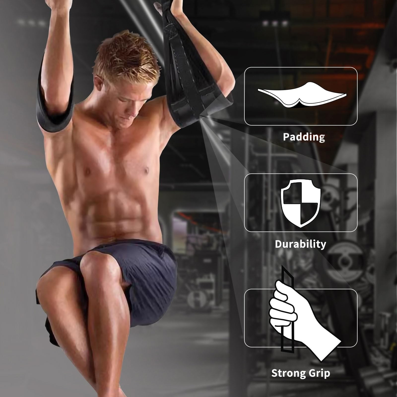 Hanging Ab Straps for Pull Up Bar: Gym Ab Sling Straps for Arm Pull up Workou...