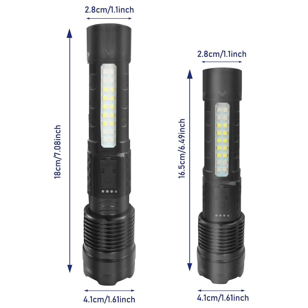 LED Super Bright Flashlight Rechargeable Torch Tactical Lamp USB+ Battery