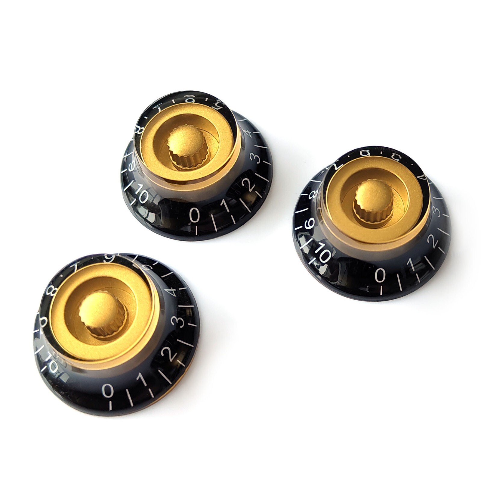 Top Hat Speed Control Knobs – Volume Tone Guitar for Gibson Les Paul Black Gold