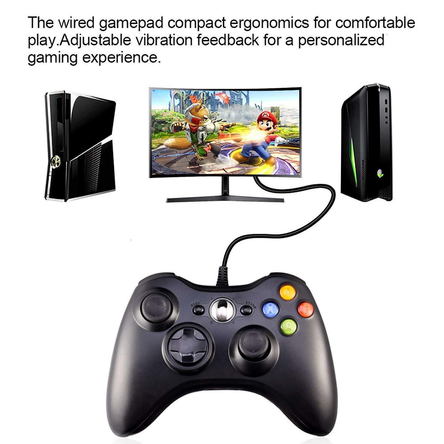 Wired Xbox 360 Controller Gamepad for Microsoft Xbox 360/ PC Windows 10 8.1 8 7