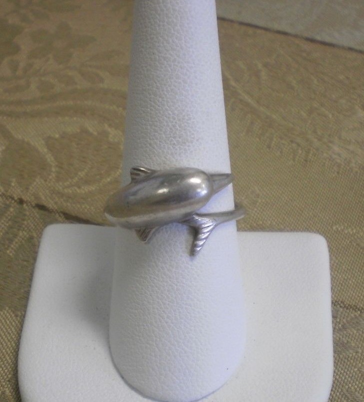 Sterling Silver 925 Dolphin Porpoise Ring Size 8.5