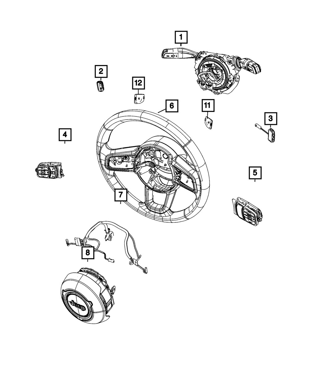 Genuine Mopar Steering Wheel Switch 68481683AD