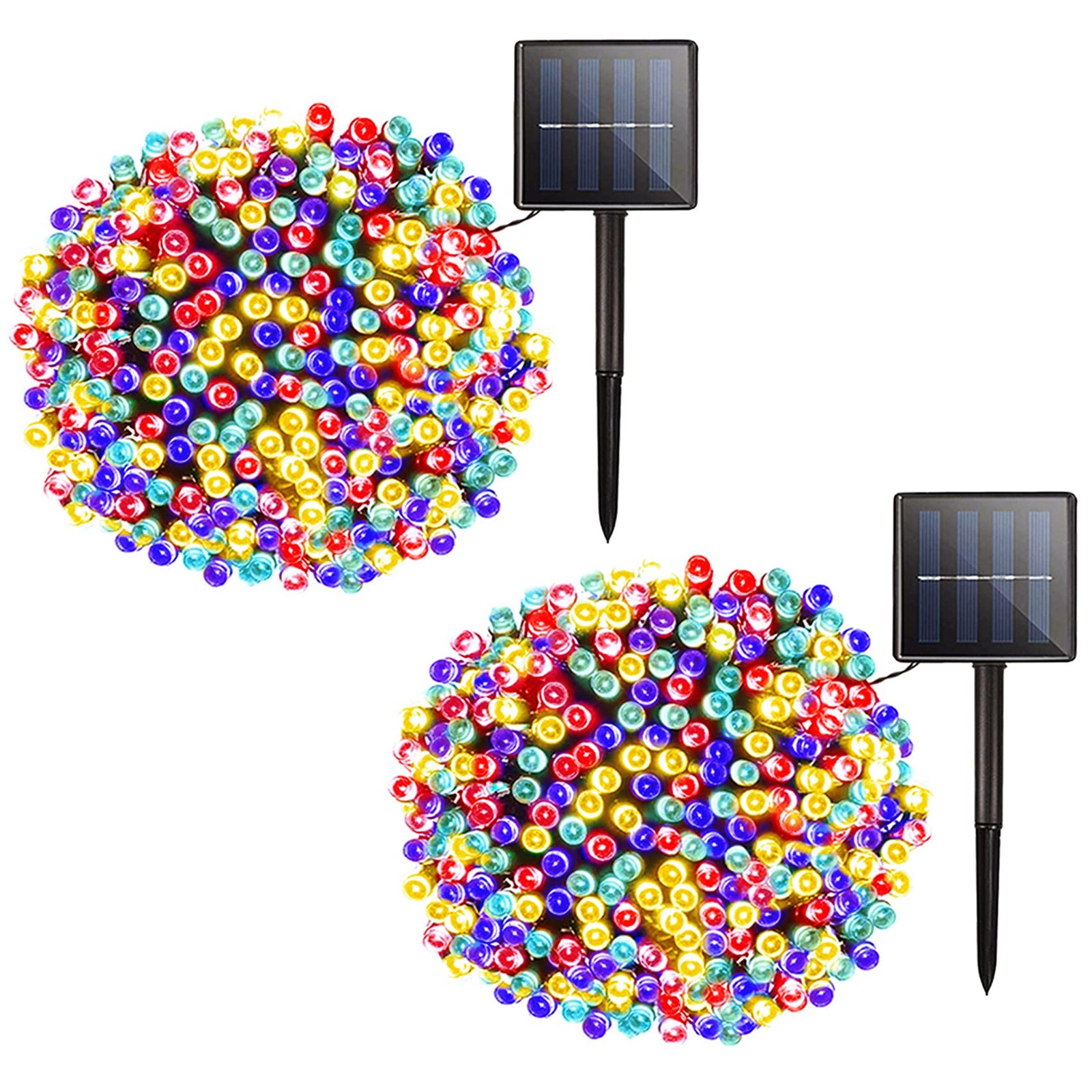 Solar Christmas String Lights Outdoor - 2 Pack Total 144ft 400 LED 8 Modes Ou...