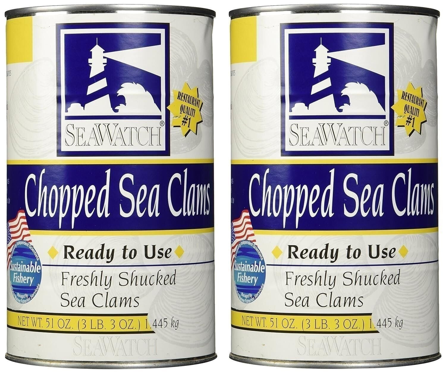 Chopped Sea Clams 51oz. Pack of 2