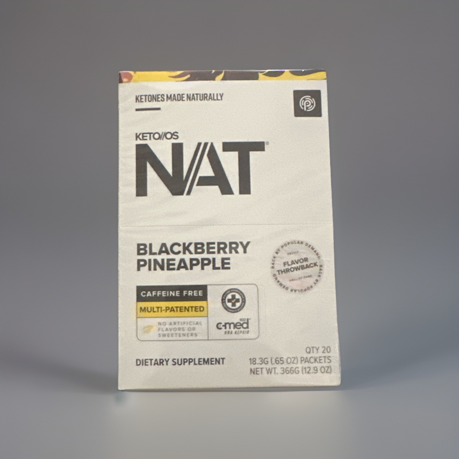 🔥 Pruvit Keto OS NAT Ketones BLACKBERRY PINEAPPLE 20PK  CAFFEINE FREE EXP:05/27