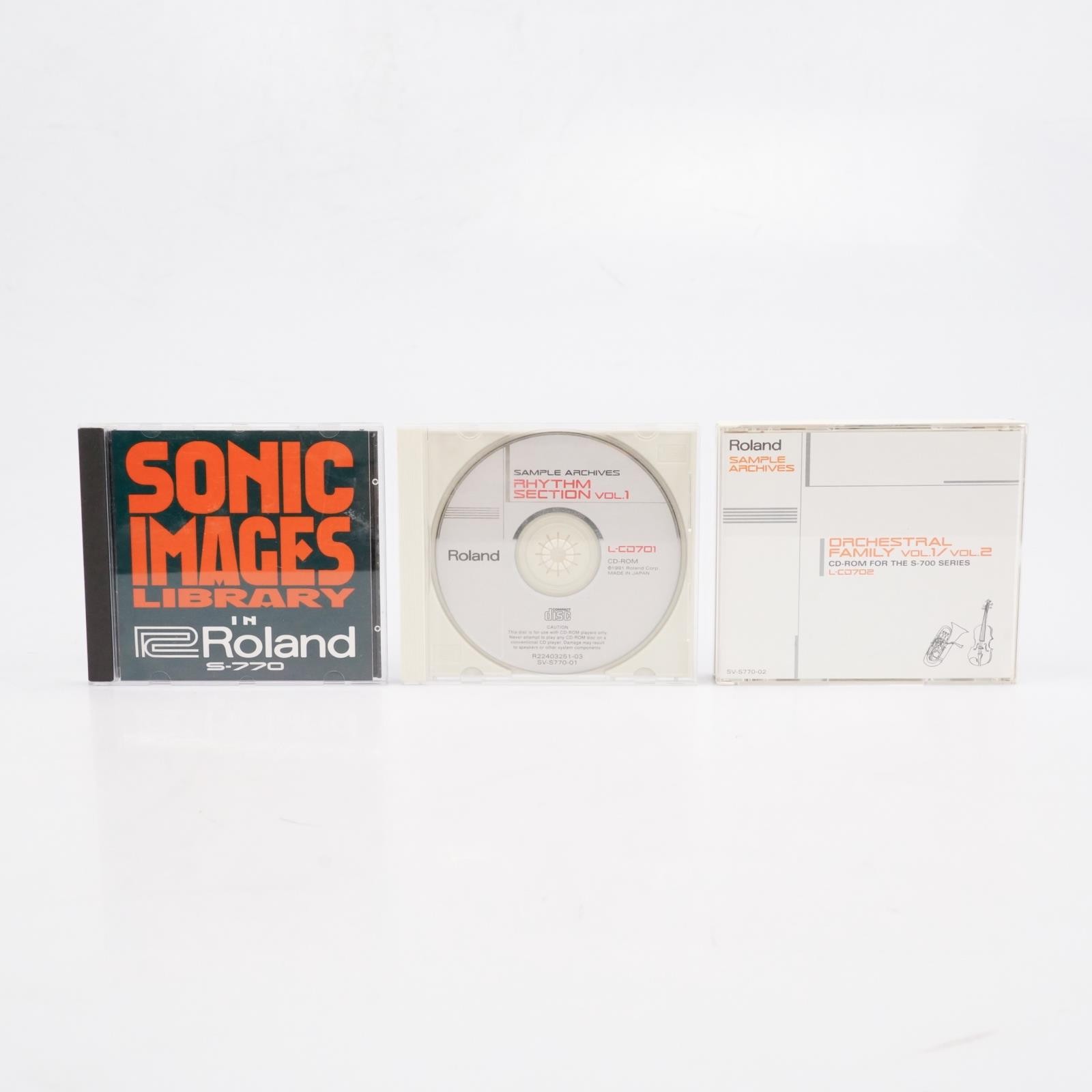 Roland Orchestral Family Vol 1& 2 Rhythm Section CD ROM Disks S-750 S-770 #54938