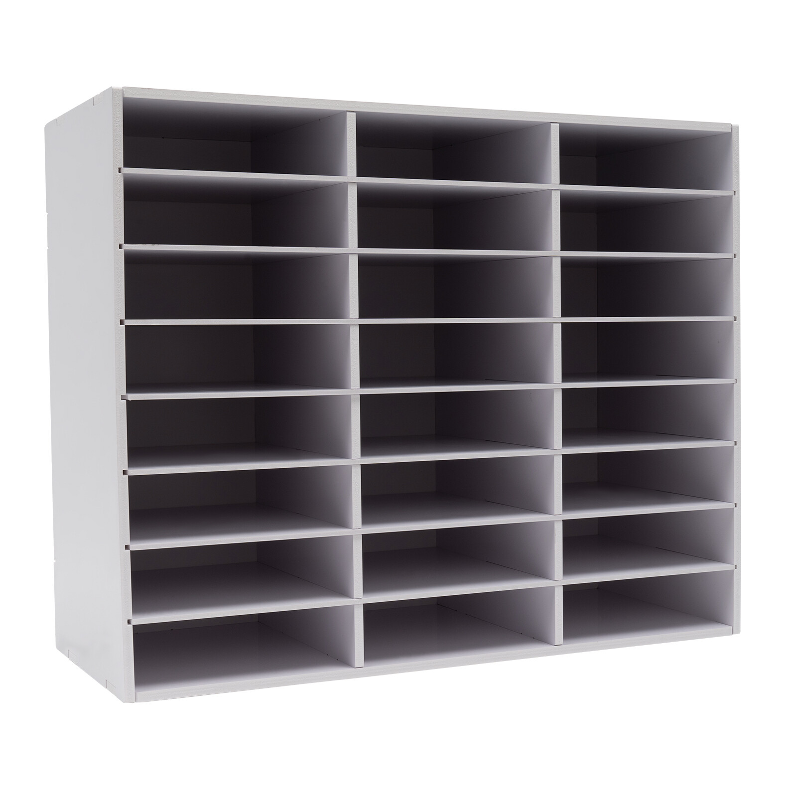 Classroom Mailbox - 24 Slots Literature Organizer, Construction Paper White