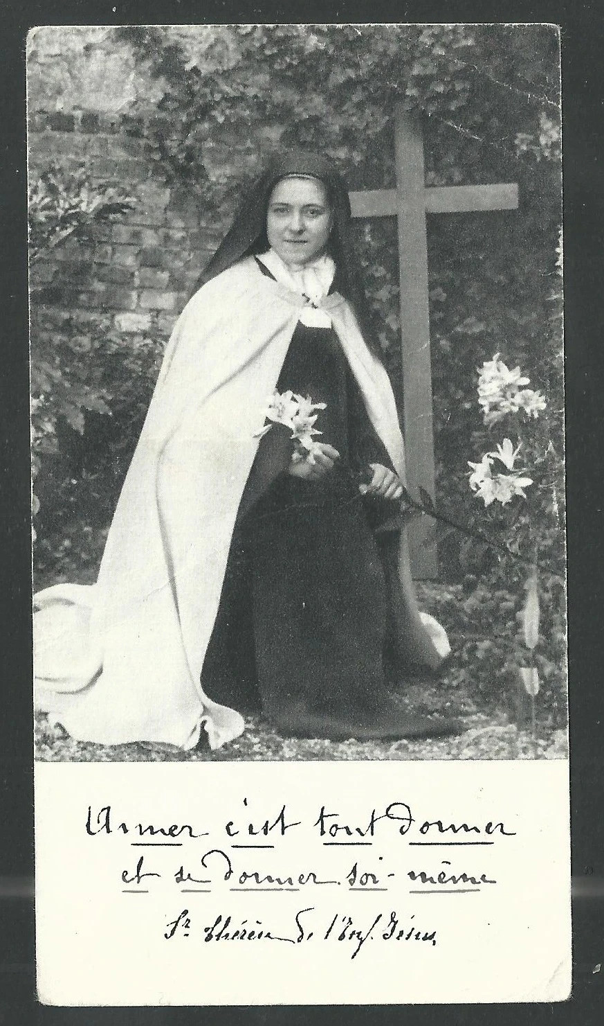 Holy card antique de Sta Teresita santino image pieuse estampa