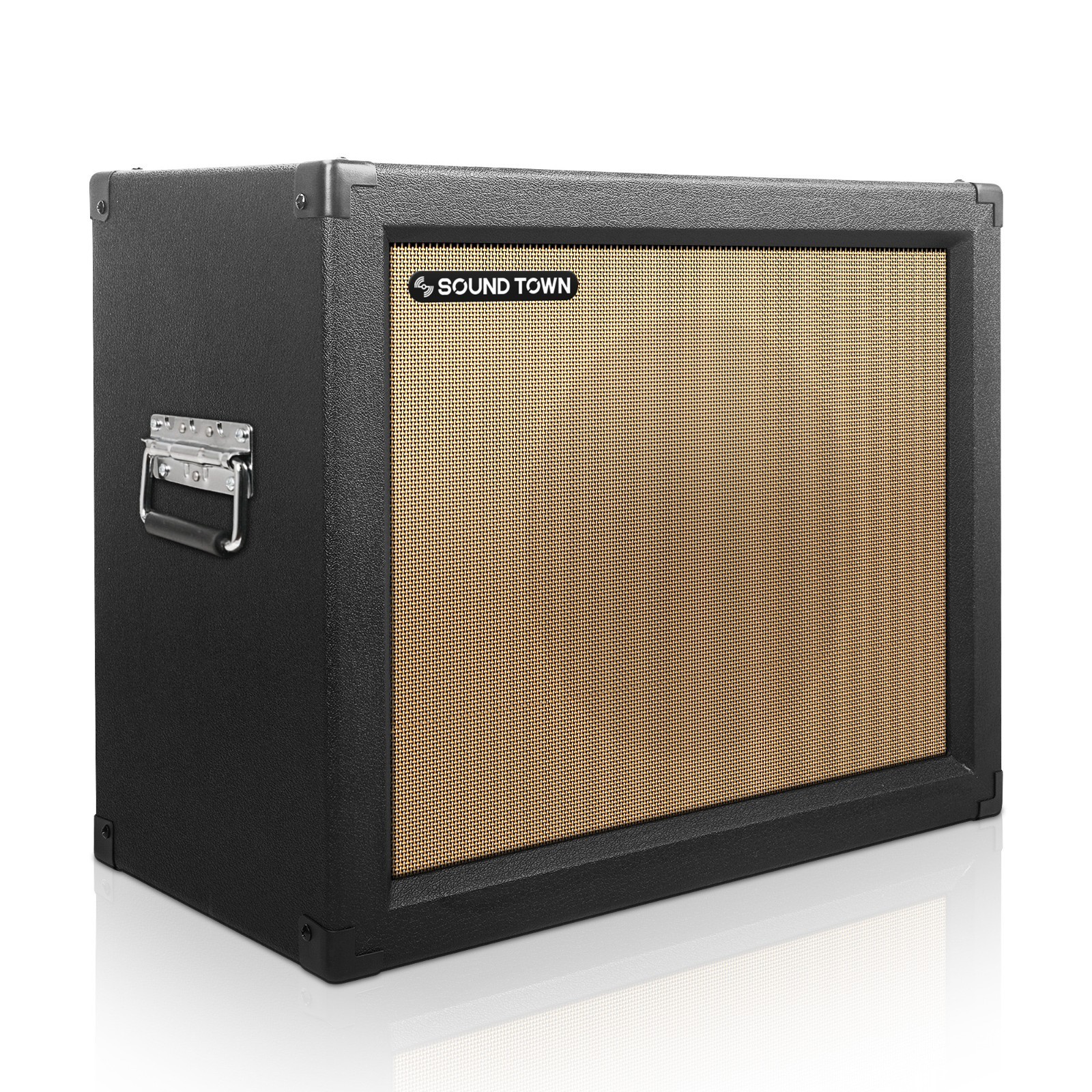Sound Town 1 x 12" 65W Guitar Speaker Plywood Cabinet w/ Black Tolex (GUC112BK)