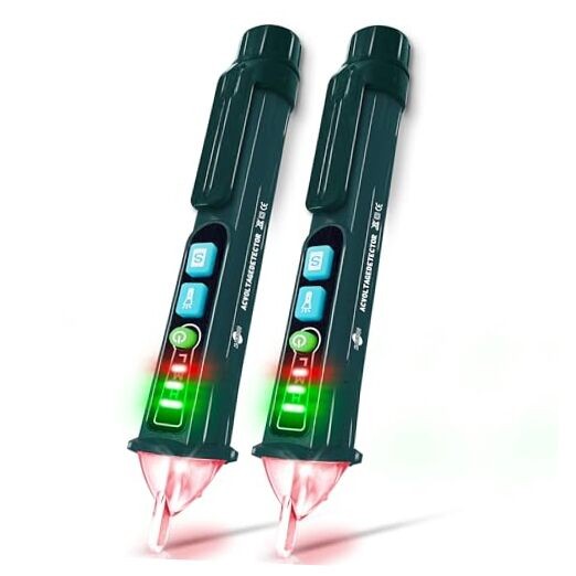 Dual Pack Green Non-Contact Voltage Tester Detector - Dual 2 Pack