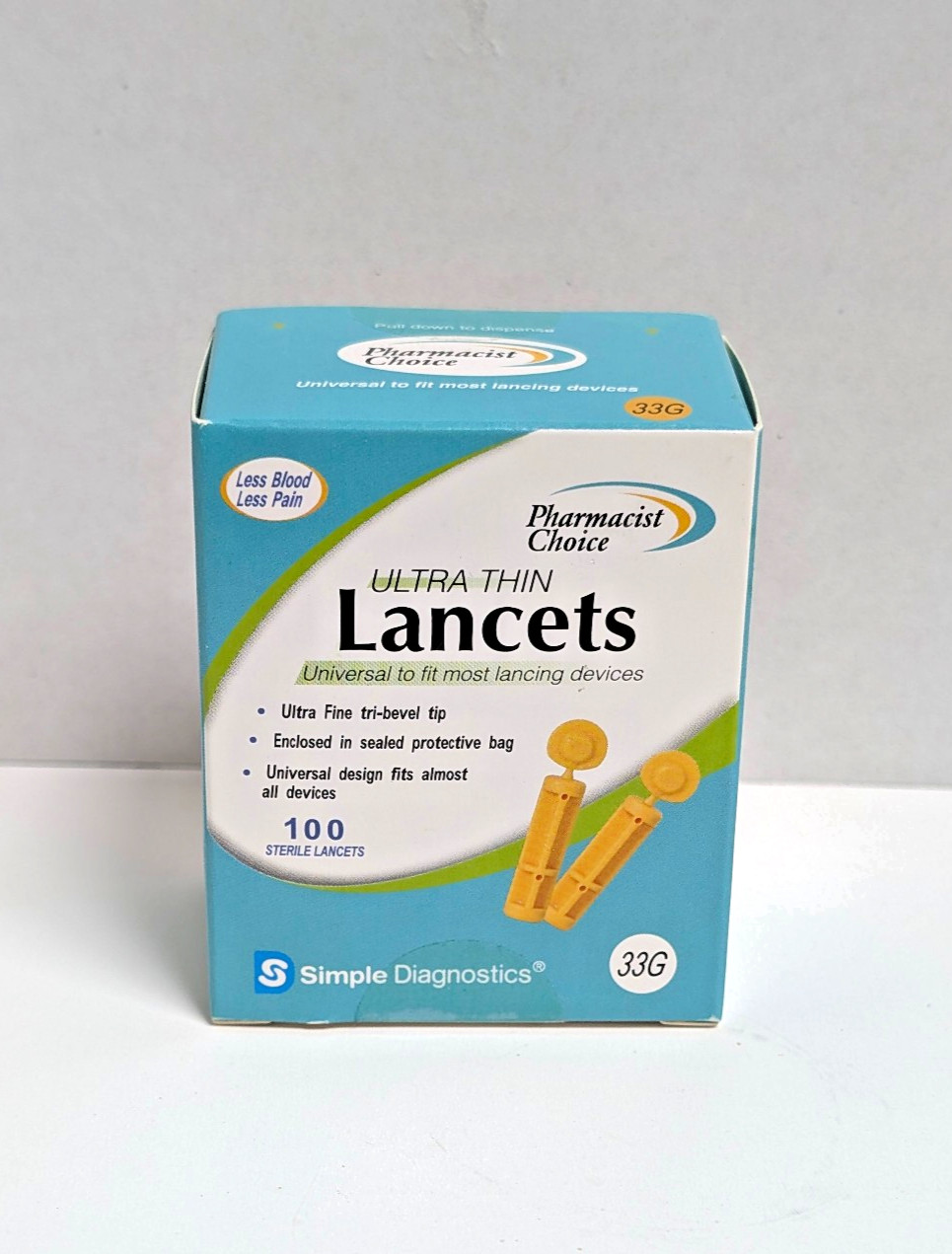 4 Boxes of 100 Pharmacist Choice Ultra Thin Sterile Lancets 31 G