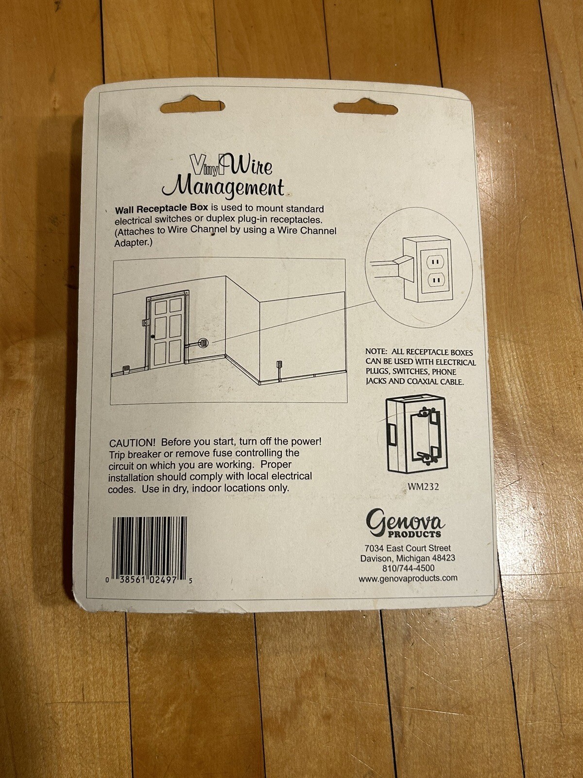GENOVA WM232 WALL SWITCH AND RECEPTACLE BOX - NEW IN PACKAGE