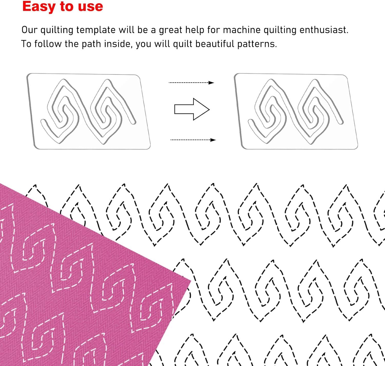 3Pcs Freemotion Quilting Rulers and Templates Set for...