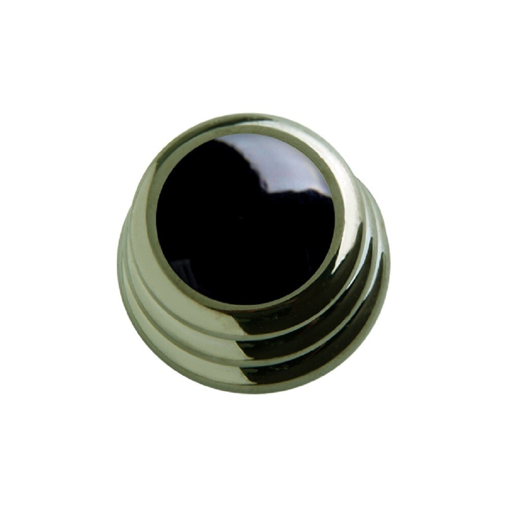 NEW - Q-Parts Ringo Knob - ACRYLIC BLACK ON BLACK CHROME, #KBR-0530