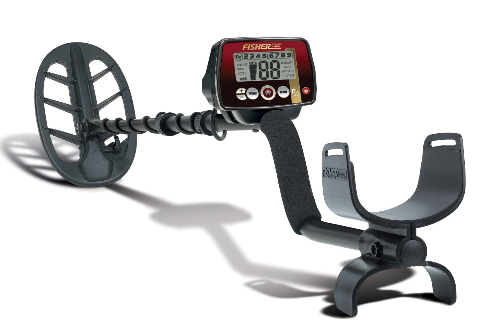 Fisher F22 Metal Detector | 11"DD SearchCoil