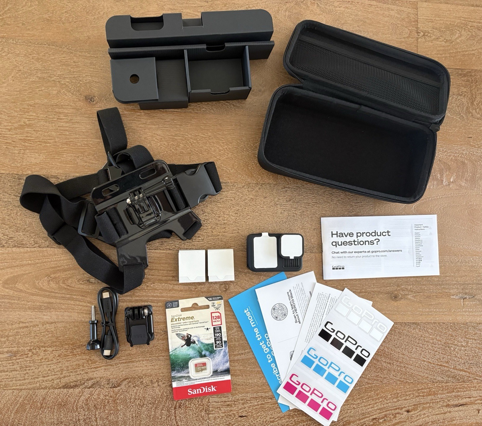 GoPro HERO13 Black Bundle (2) Enduro Batteries 128GB microSDCard Case + More New