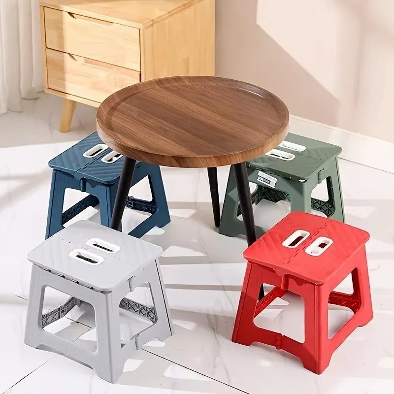 Folding Step Stool Portable Non Slip Plastic Footstool Kitchen Bathroom Camping