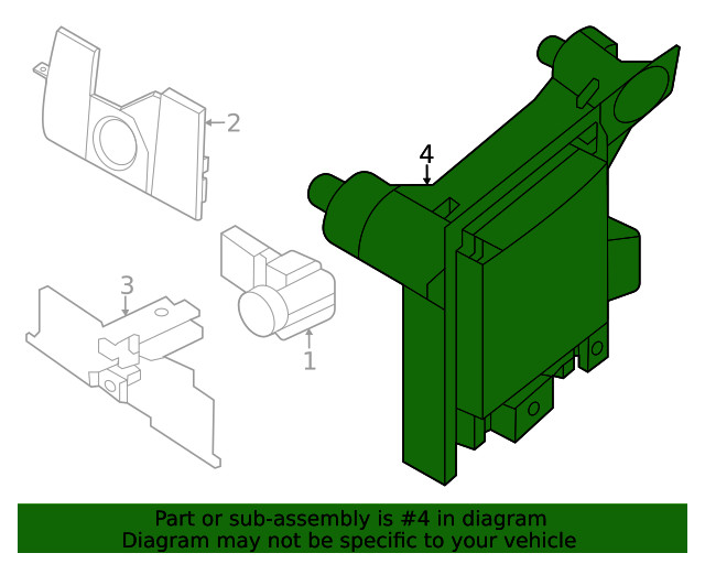 Genuine Nissan Blind Spot Detection System Warning Sensor 284K0-6GP1A