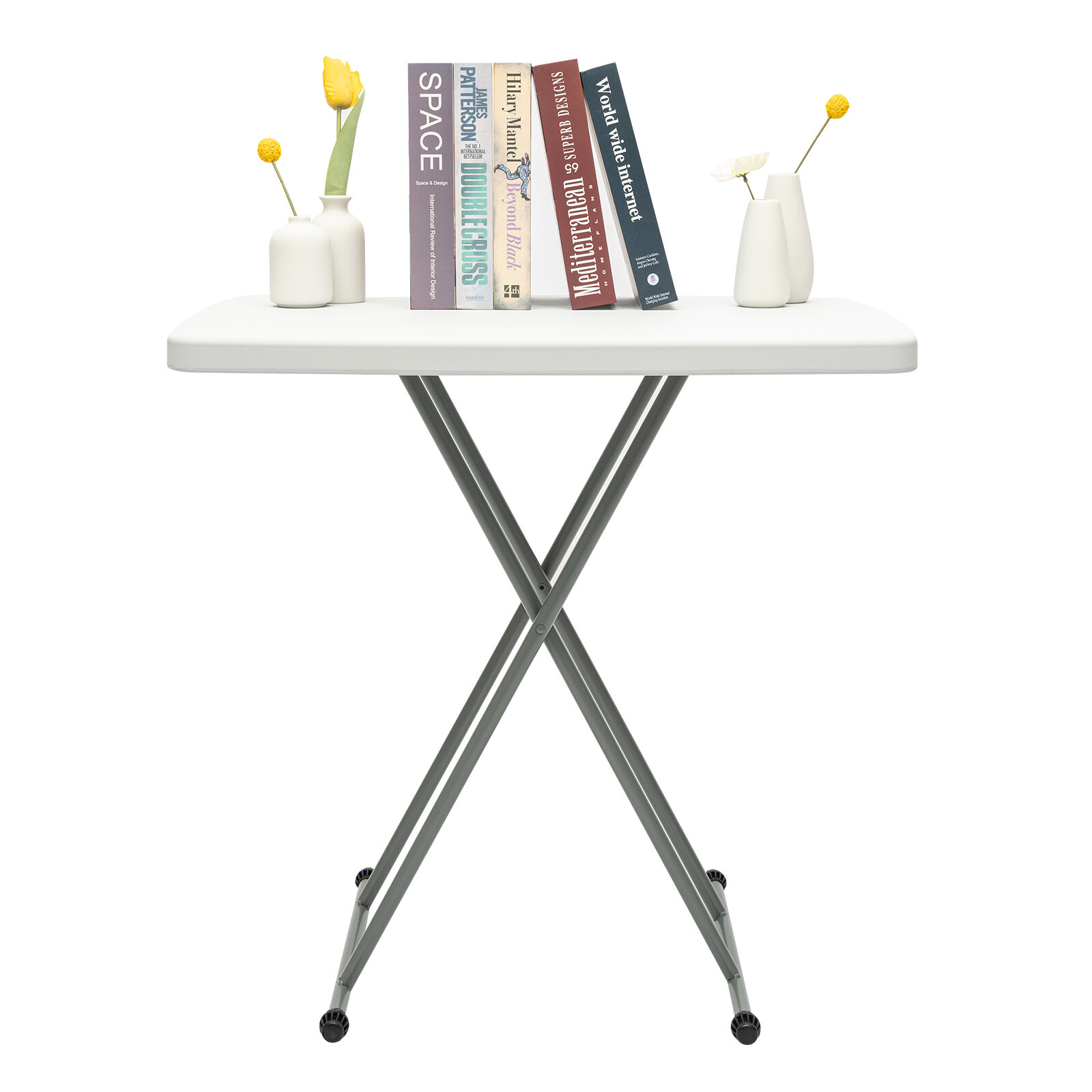 Folding Adjustable Height Table 30x20 Top Laptop Writing Art Crafts Tv Dinner US