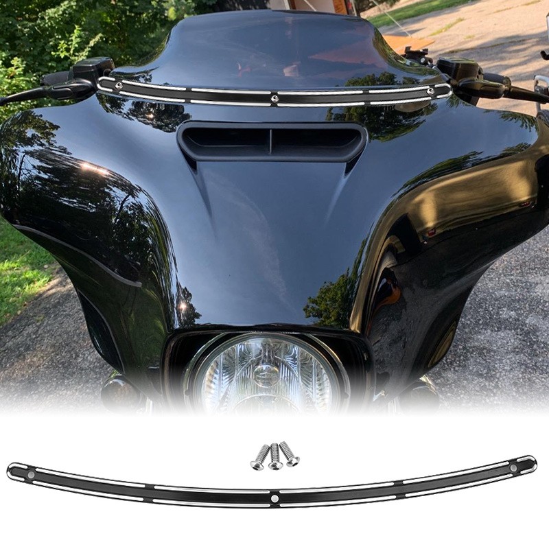 Black Fairing Windshield Trim For Harley Touring Electra Street Glide 1983-2013