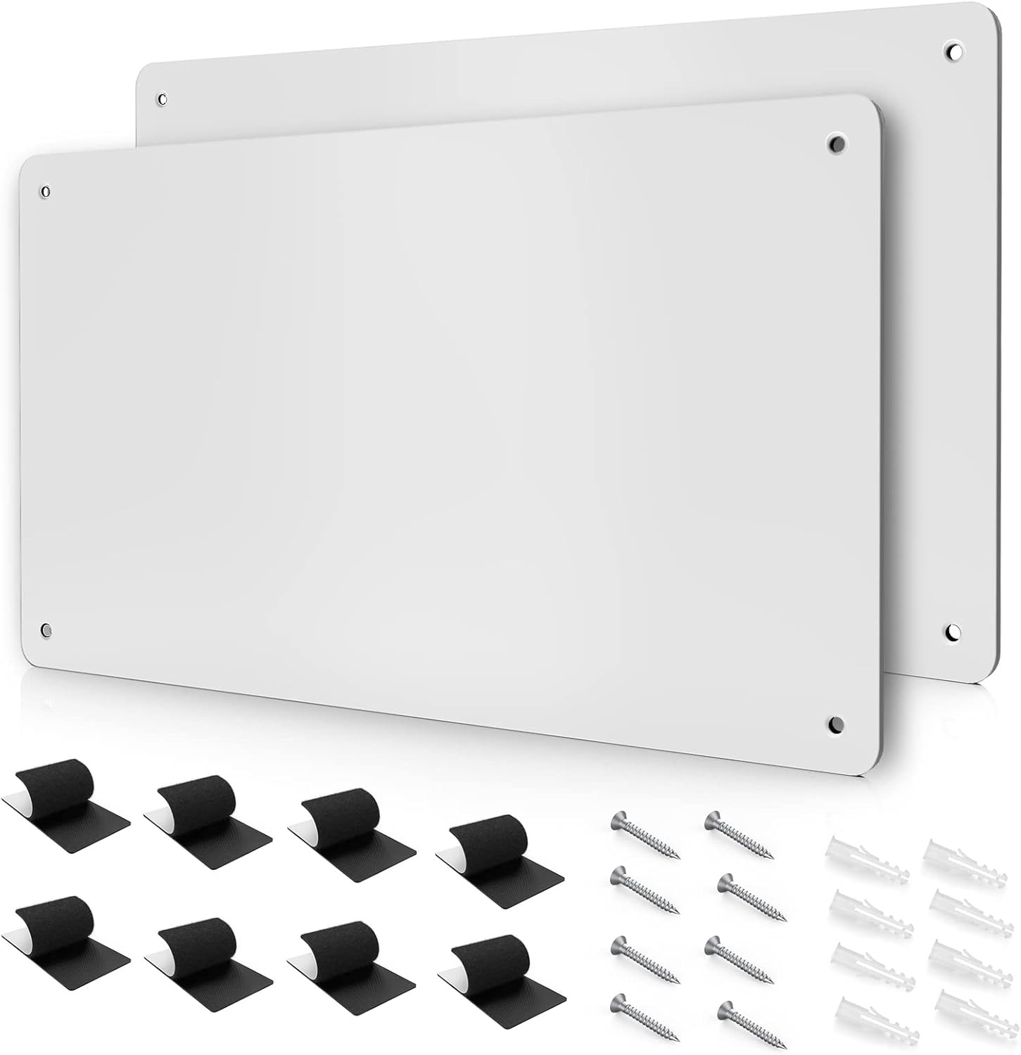 17.7" x 11.8" 2 Pack White Metal Magnetic Board - Magnet 2 PACK,