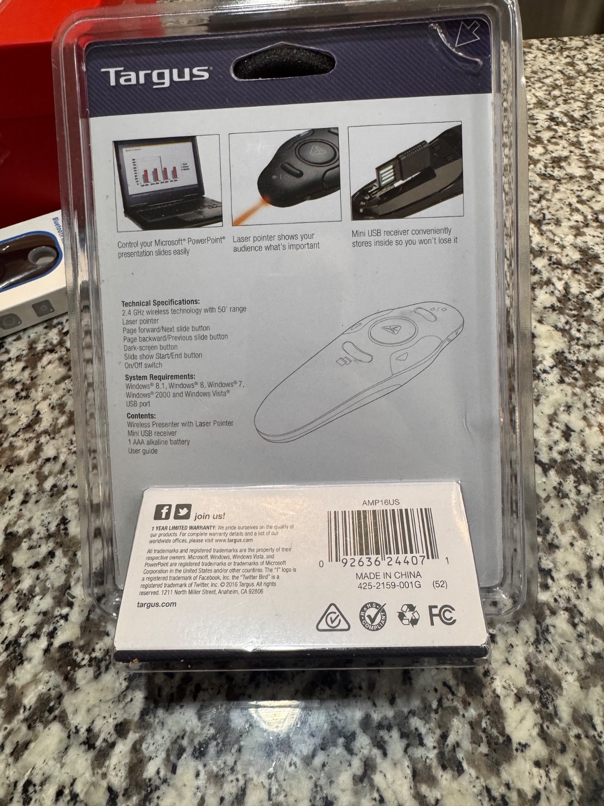 Targus Wireless USB Presenter with Laser Pointer - AMP16US