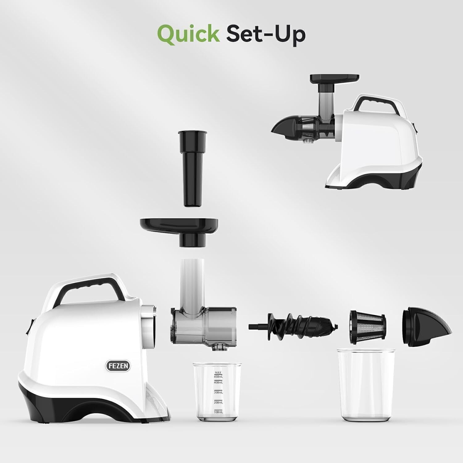 Juicer Machines Slow Masticating Cold Press Juicer for Fruits & Vegetable US