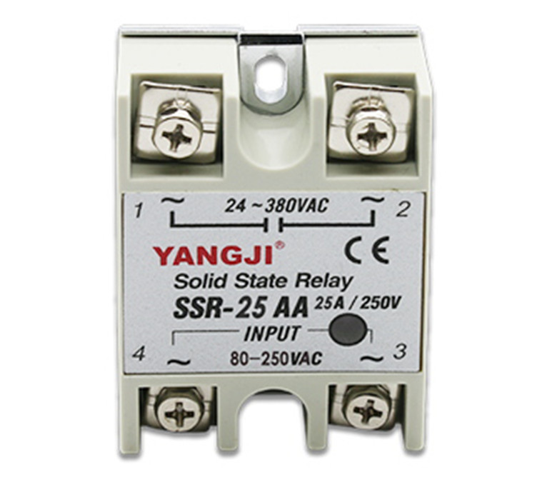 Single-phase AC controlled AC AC-AC solid state relay SSR-25AA 25A
