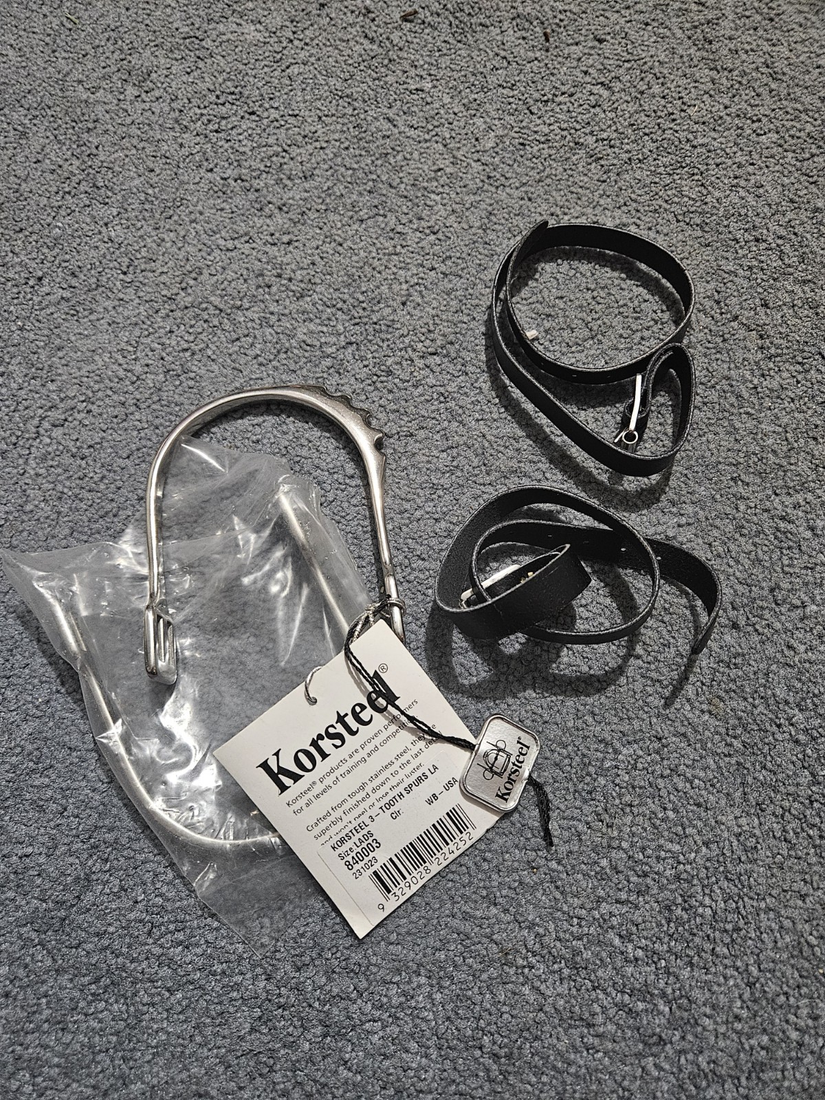 Korsteel 3 Tooth Spur size LAD With Straps