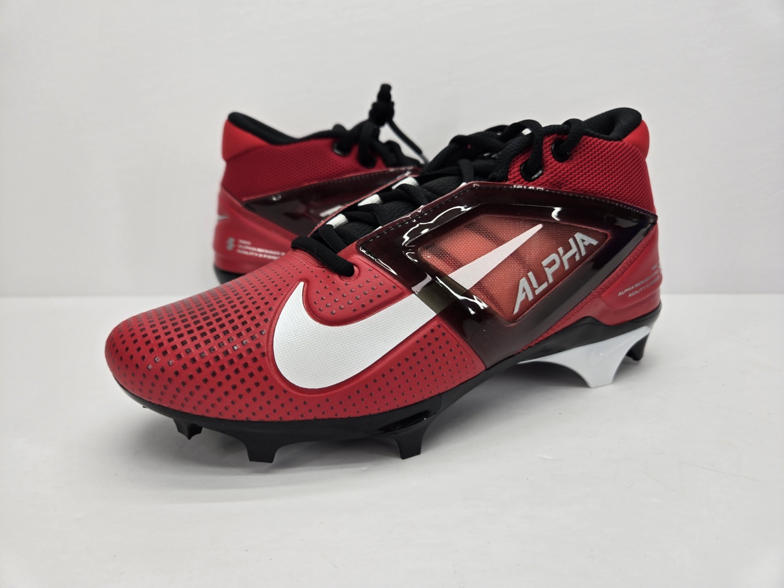 Size 7.5 Nike Men's Alpha Menace 4 Pro University Red Football Cleats FD7037-600